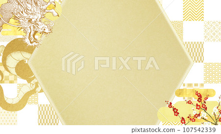 龍梅背景素材 107542339