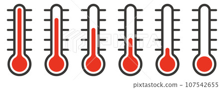 Thermometer simple vector illustration set Thermometer simple vector illustration set 107542655