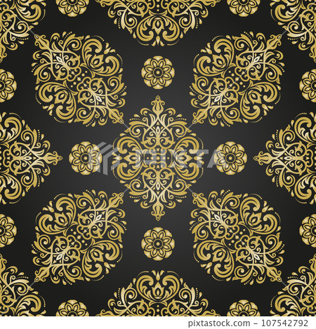 Orient Damask Seamless Background With Arabesques Orient Damask Seamless Background With Arabesques 107542792