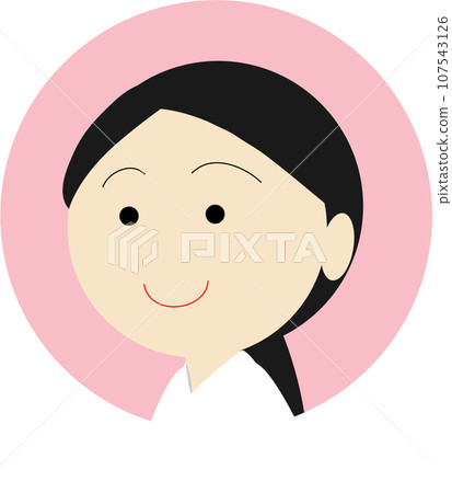 面朝左、嘴角上揚的巫女圖標 107543126