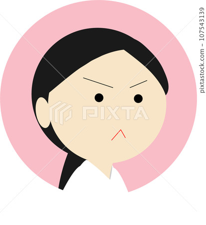 面向右側憤怒的巫女圖標 面向右側憤怒的巫女圖標 107543139