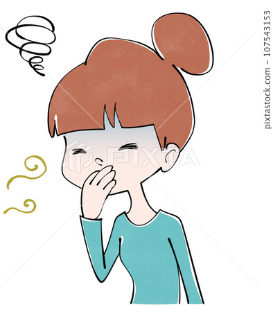 Smell 1 Illustration of a woman feeling nauseous Smell 1 Illustration of a woman feeling nauseous 107543153