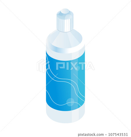 Illustration of contact lens cleaning solution 107543531