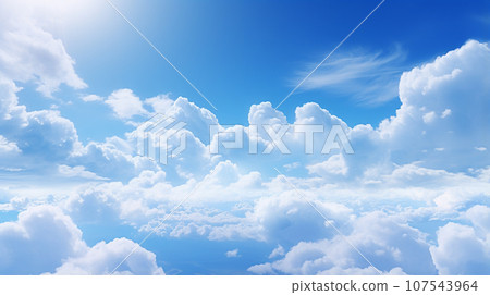 Blue sky and clouds - Stock Illustration [107543964] - PIXTA