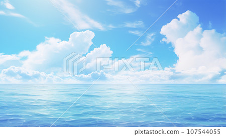 Blue sky and sea 107544055