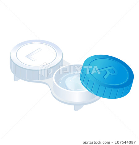 Illustration of contact lens case 107544097