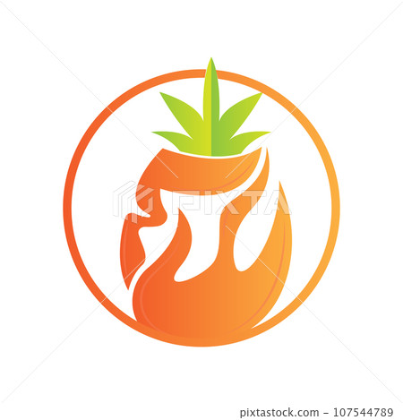 Pineapple Logo Design, Fresh Fruit Vector, Plantation Illustration, Fruit Product Brand Label 107544789