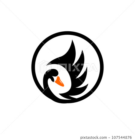 Logo Swan Vector Desain Template illustration 107544876