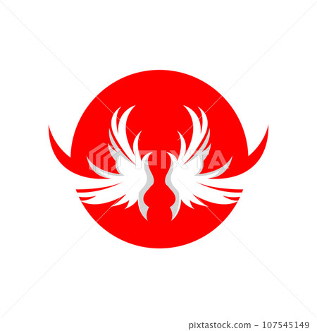 Wing Logo Design, Vector Eagle Falcon Wings, Beauty Flying Bird, Illustration Symbol 107545149