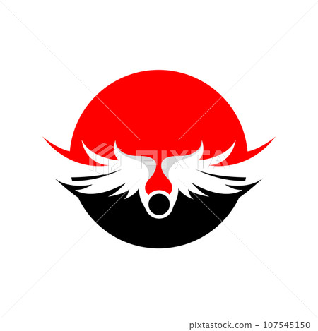 Wing Logo Design, Vector Eagle Falcon Wings, Beauty Flying Bird, Illustration Symbol 107545150