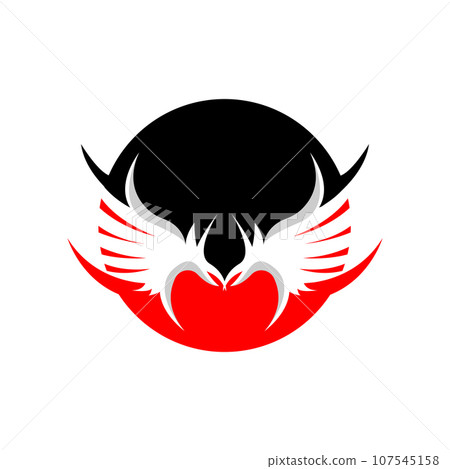 Wing Logo Design, Vector Eagle Falcon Wings, Beauty Flying Bird, Illustration Symbol 107545158