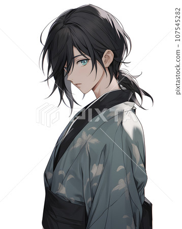 穿著和服的男人的插圖（AI 生成的圖像） 107545282