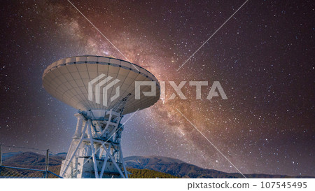 《長野縣》拋物面天線合成的星空景觀 星空合成 107545495