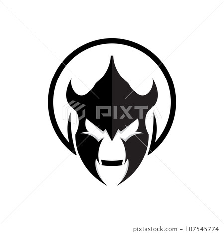 Spartan Logo Design, Vector VIking Guardian Fighter, Simple Greek Warrior Helmet Spartan Logo Design, Vector VIking Guardian Fighter, Simple Greek Warrior Helmet 107545774