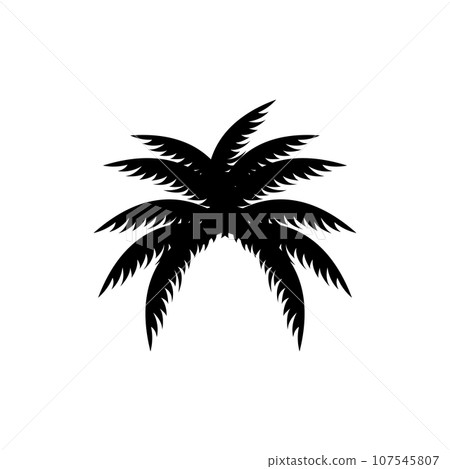 Coconut Tree Logo Design, Beach Plant Vector, Palm Tree Summer, Illustration Template 107545807