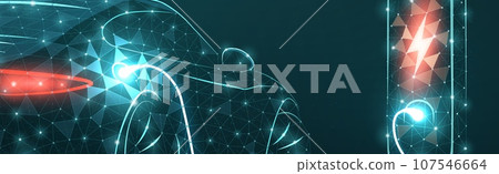 EV. Electric car connect to charging station. Eco power, EV charger EV. Electric car connect to charging station. Eco power, EV charger 107546664