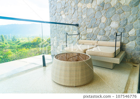 outdoor patio sofa on balcony outdoor patio sofa on balcony 107546776