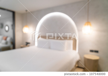 abstract blur modern bedroom interior for background 107548000