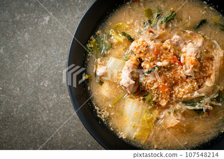 Sukiyaki Soup with Pork in Thai Style Sukiyaki Soup with Pork in Thai Style 107548214