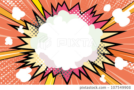 Manga comic concentrated line radiation background illustration 107549908