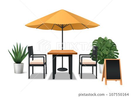 Outdoor Cafe Realistic 107550164