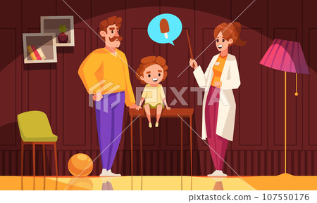 Pediatrician Cartoon Background 107550176