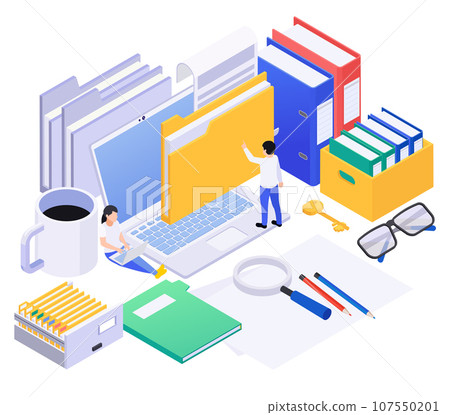 Archive Documents Processing Composition 107550201