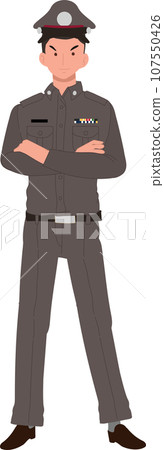 Confident Thai Law Enforcement Officer. Police offcer. Confident Thai Law Enforcement Officer. Police offcer. 107550426