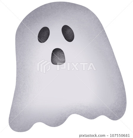 Cute little ghost on Halloween 107550681