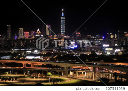 Night view from Taipei Yuanshan Hotel (The Grand Hotel Taipei), Taiwan Night view from Taipei Yuanshan Hotel (The Grand Hotel Taipei), Taiwan 107551039