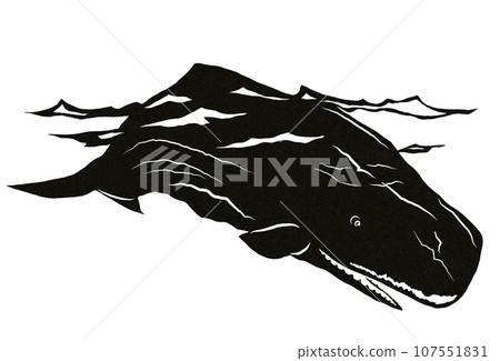 Simple whale illustration 107551831