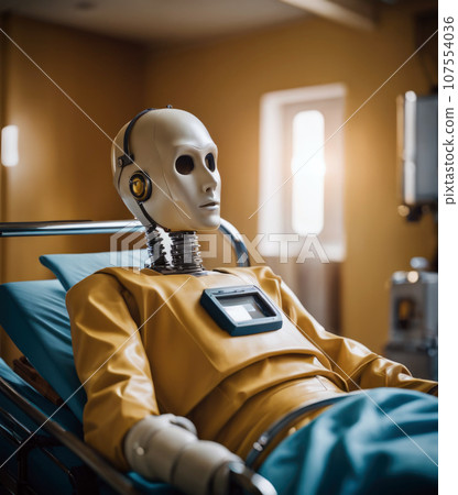 android at the hospital. Ai generation 107554036