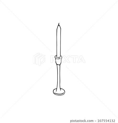Candle in candlestick Candle in candlestick 107554132