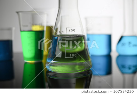 Chemical industry bulb with blue magenta Chemical industry bulb with blue magenta 107554230