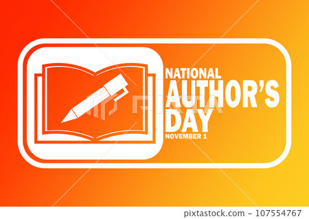 National Author's Day Vector Template Design Illustration 107554767