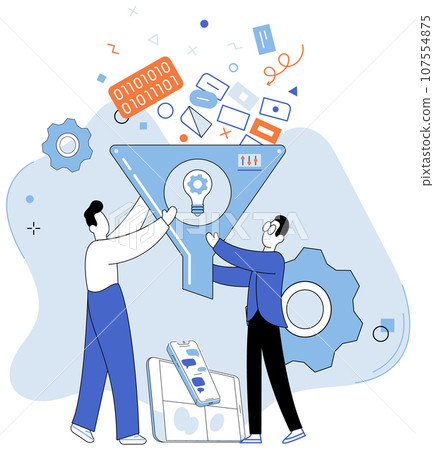 Teleconference web video conference, online training class, virtual work meeting, friends chatting. Education course on internet. Software for videoconferencing, modern distance communication 107554875