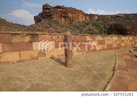 Hindu temple in Badami, India Hindu temple in Badami, India 107555261