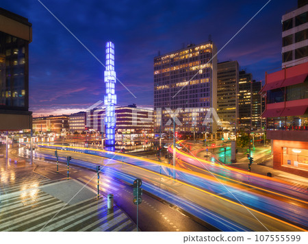 Sergels Square, Stockholm, Sweden. Popular place in the capital of Sweden. 107555599
