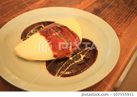 Delicious demi-glace omelet rice I had in Yamanashi Delicious demi-glace omelet rice I had in Yamanashi 107555911