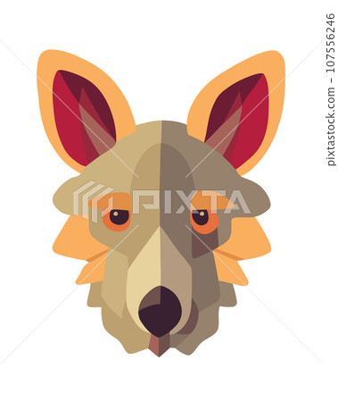 Vector isolated illustration of a dog mask on a white background. Vector isolated illustration of a dog mask on a white background. 107556246