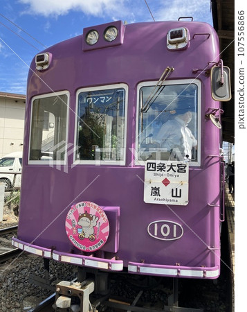 京都的嵐電列車 107556866