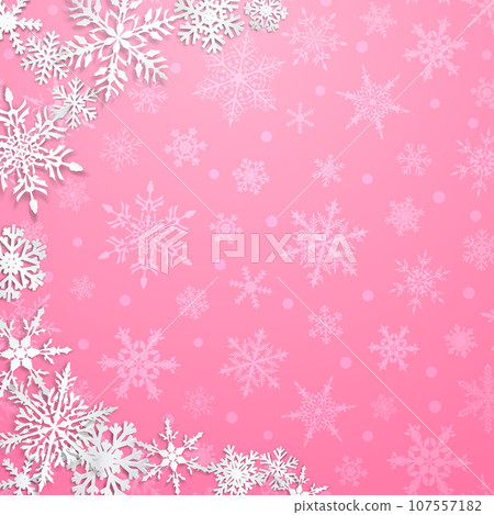 Christmas background of snowflakes 107557182