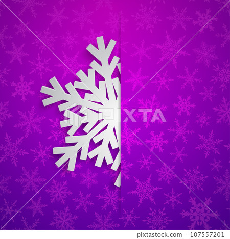 Christmas background with big snowflake 107557201
