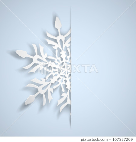 Christmas background with big snowflake 107557209