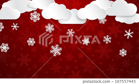 Christmas background with white snowflakes Christmas background with white snowflakes 107557443