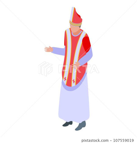 Catholic priest icon. Isometric of catholic priest vector icon for web design isolated on white background Catholic priest icon. Isometric of catholic priest vector icon for web design isolated on white background 107559019