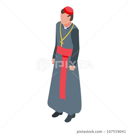 Priest icon. Isometric of priest vector icon for web design isolated on white background Priest icon. Isometric of priest vector icon for web design isolated on white background 107559041