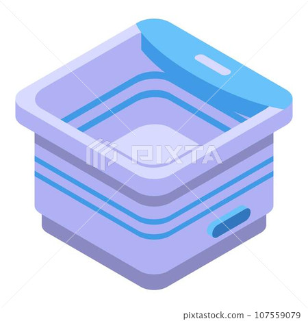 Calm foot bath icon. Isometric of calm foot bath vector icon for web design isolated on white background Calm foot bath icon. Isometric of calm foot bath vector icon for web design isolated on white background 107559079