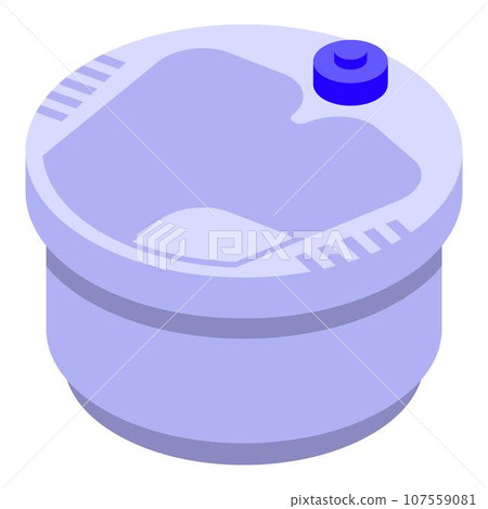 Plastic box foot bath icon. Isometric of plastic box foot bath vector icon for web design isolated on white background 107559081