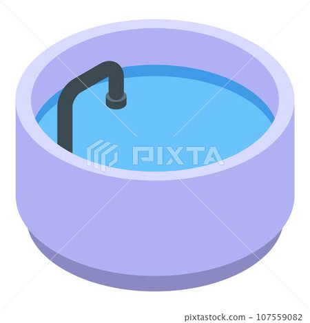 Foot bath tub icon. Isometric of foot bath tub vector icon for web design isolated on white background 107559082